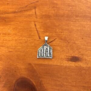 Handmade Abstract The Historic Little Church of La Villita Sterling Silver Charm
